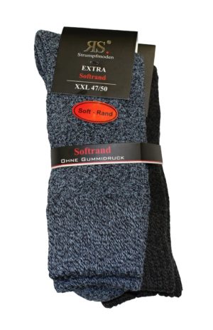 Teplé froté elastické jednofarebné melírované ponožky 47-50