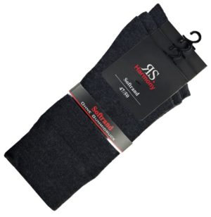 Kvalitné pánske elastické jemné sivé bavlnené ponožky 47-50