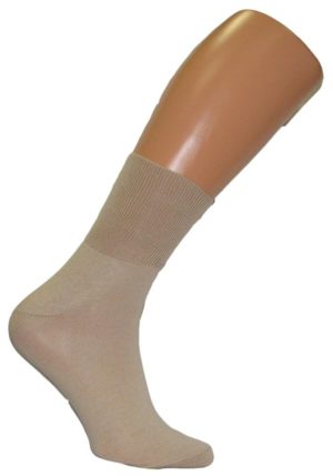 Béžové bavlnené zdravotné ponožky WINER, 50-51