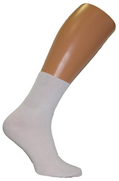 Bavlnené zdravotné ponožky, 50-51 biele