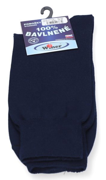 Štandard ponožky, 100% bavlna, 48-49, modré