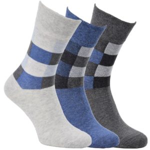 Pánske bavlnené ponožky so vzorom, 47-50 mix RS