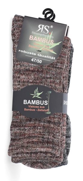 Teplé bambusové ponožky, 47-50, hnedá-sivá