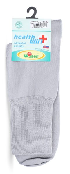 Zdravotné ponožky, bavlnené, 48-49, sivé