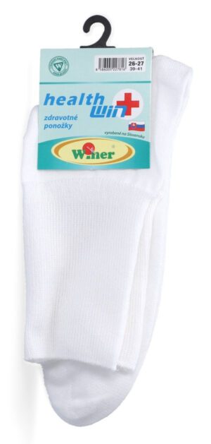 Zdravotné ponožky, bavlnené, 39-41, biele Winer