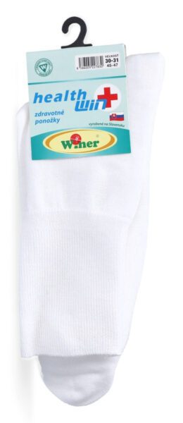 Zdravotné ponožky, bavlnené, 45-47, biele