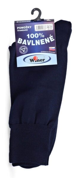 Štandard ponožky, 100% bavlna, 45-47, modré