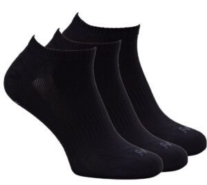 Unisex bavlnené letné čierne športové sneaker ponožky, 47-50