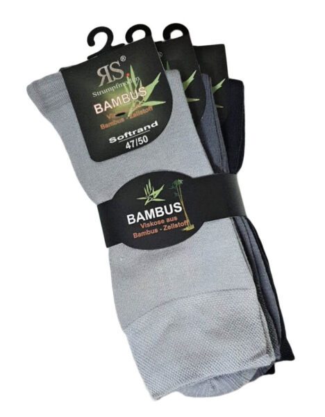 Bambusové ponožky, 47-50, sivé mix