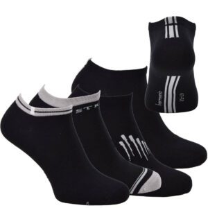 Pánske čierne letné bambusové elastické sneaker ponožky 47-50