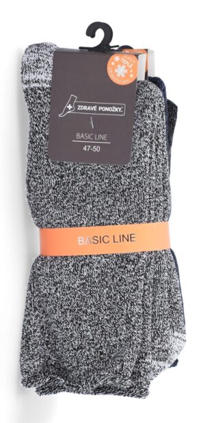 Froté teplé termo bavlnené zdravotné ponožky, 47-50