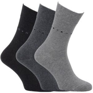 Bavlnené oblekové pánske ponožky s drobným vzorom 47-50, sivé