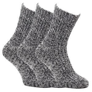 Vlnené zdravotné rebrované melírované ponožky na bežné nosenie