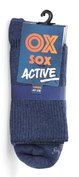 Bavlnené športové skrátené ponožky, 47-50, modré