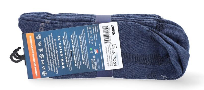 Bavlnené športové skrátené ponožky, 47-50, modré