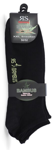 Bambusové sneaker ponožky, 50-52, čierne